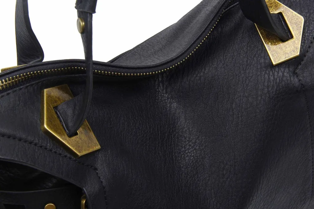 Ali Satchel Handbag - Black