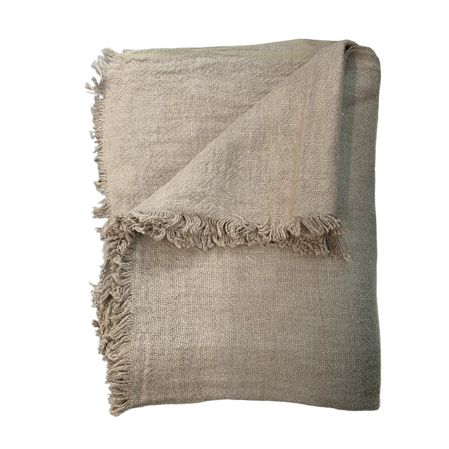 Alpha Linen Throw Caramel