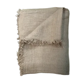 Alpha Linen Throw Caramel