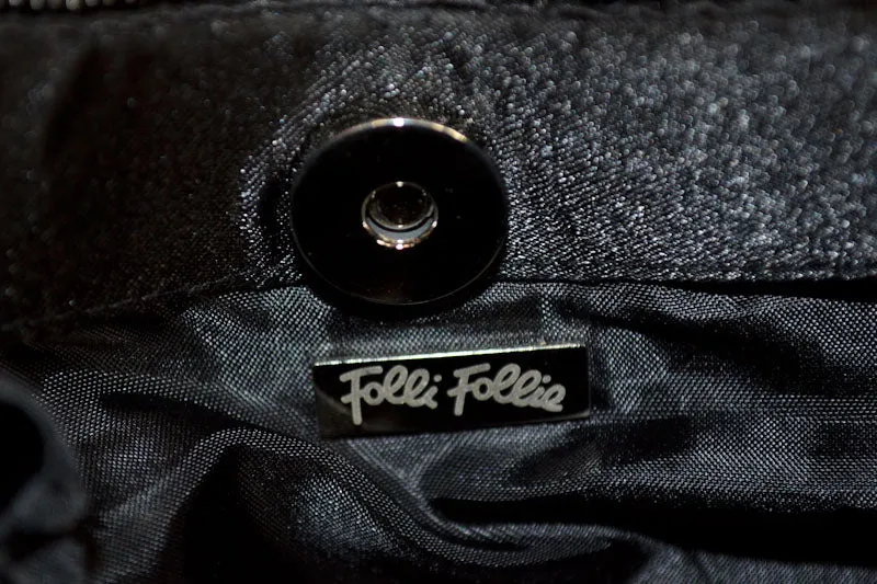 Authentic Folli Folli Black Beaded Evening Bag