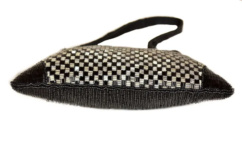 Authentic Folli Folli Black Beaded Evening Bag