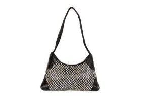 Authentic Folli Folli Black Beaded Evening Bag