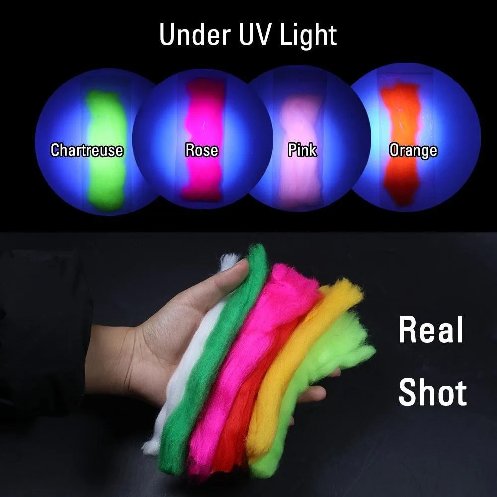 Baitfish Glow Bug Fiber Fly Tying Kit: 12 Vibrant Yarn Selections for Stunning Patterns