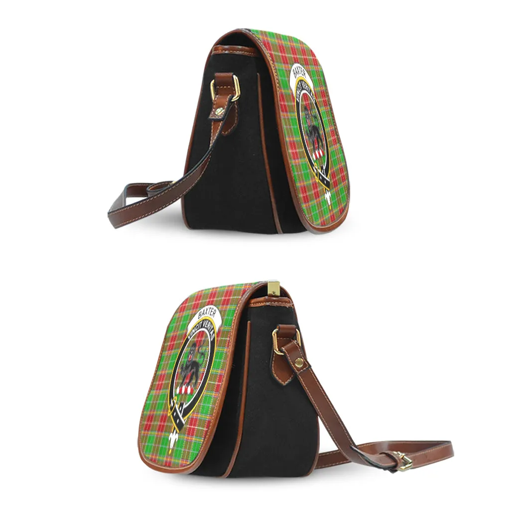 Baxter Modern Tartan Saddle Bag with Family Crest