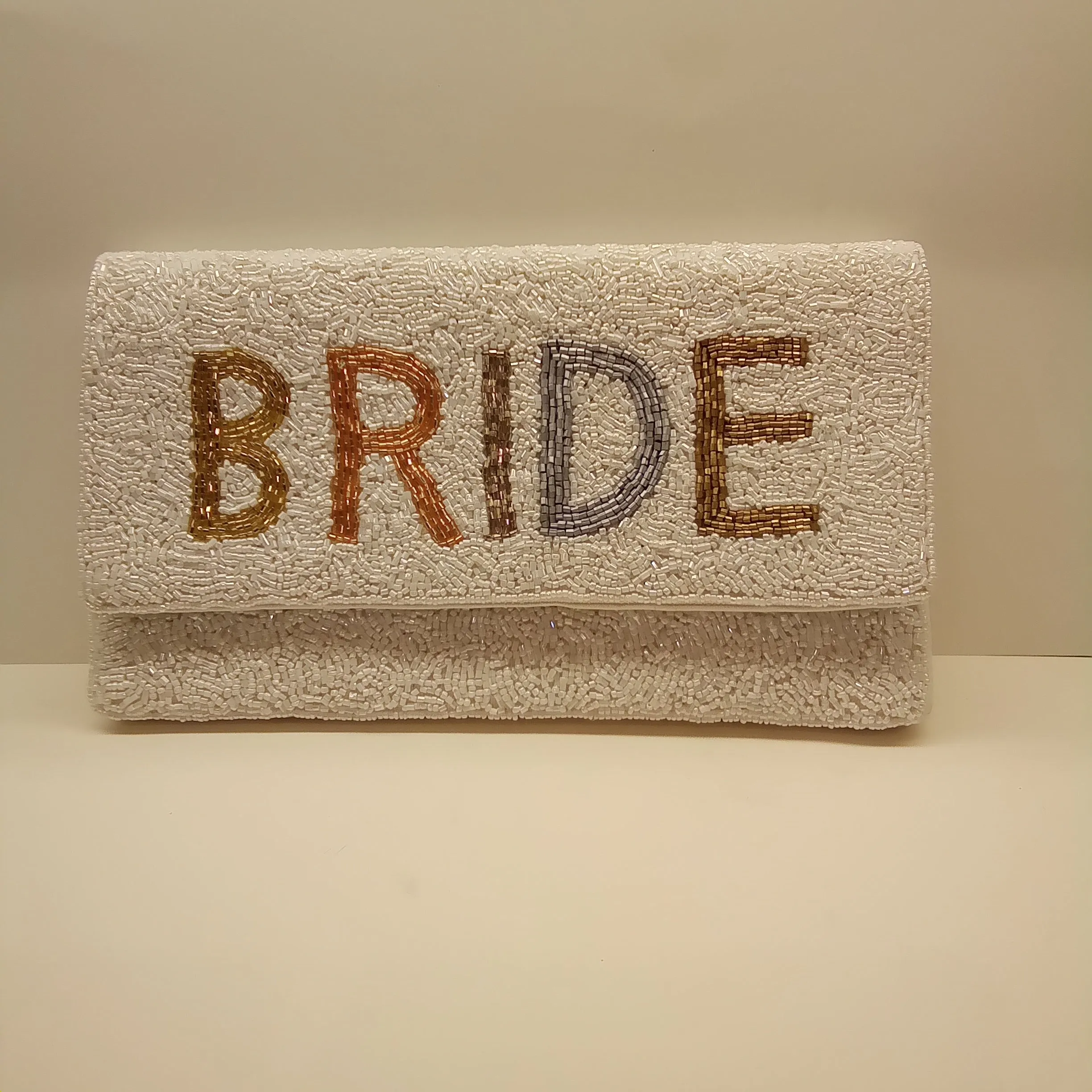 Beaded BRIDE Clutch Handbag