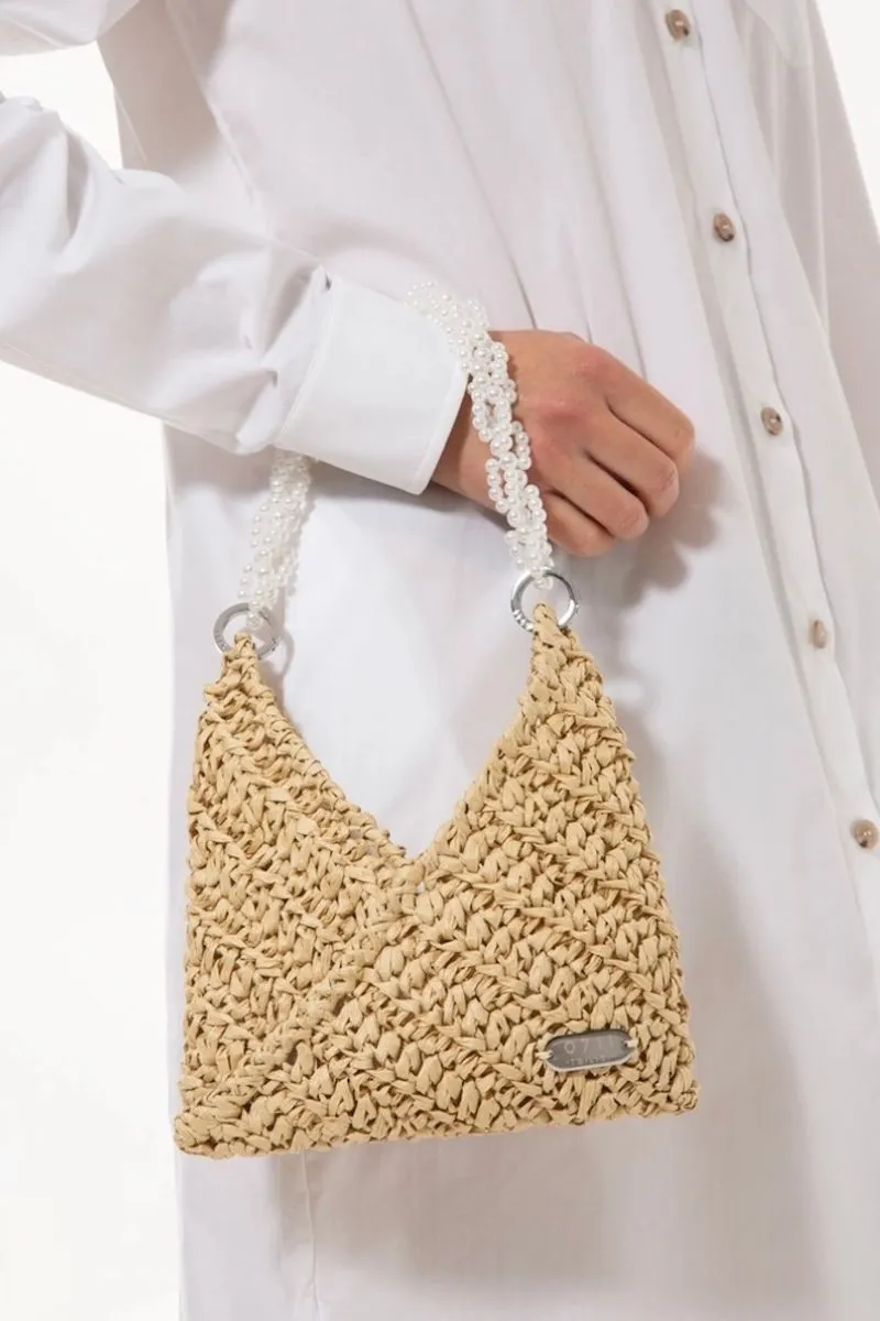 BEIGE MINI LILO SHOULDER BAG