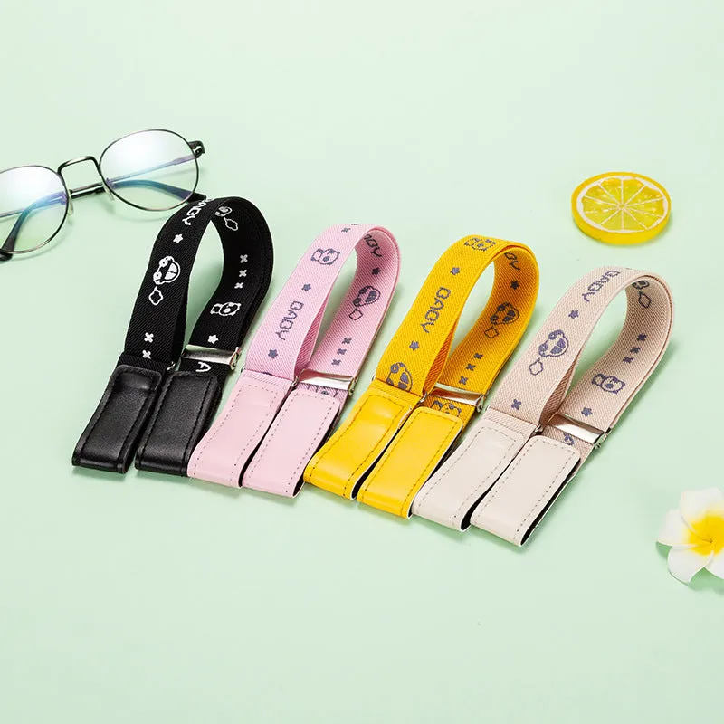 Belt Women's Korean-Style Children's Belt Boys and Girls Elastic Cartoon Belt Adjustable