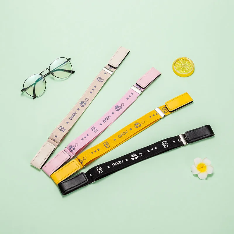 Belt Women's Korean-Style Children's Belt Boys and Girls Elastic Cartoon Belt Adjustable