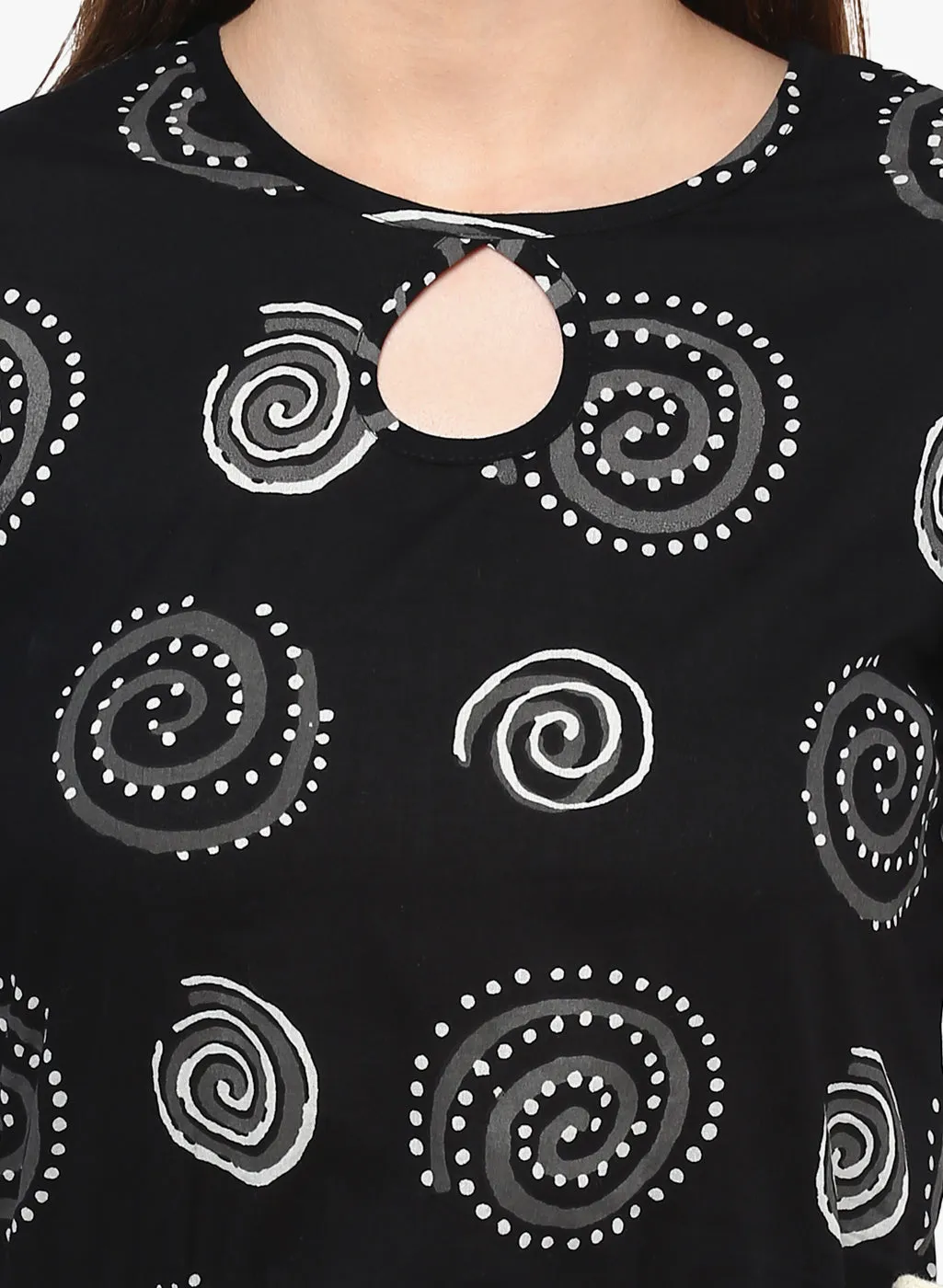 Black Dhoti Style Cotton Jumpsuit