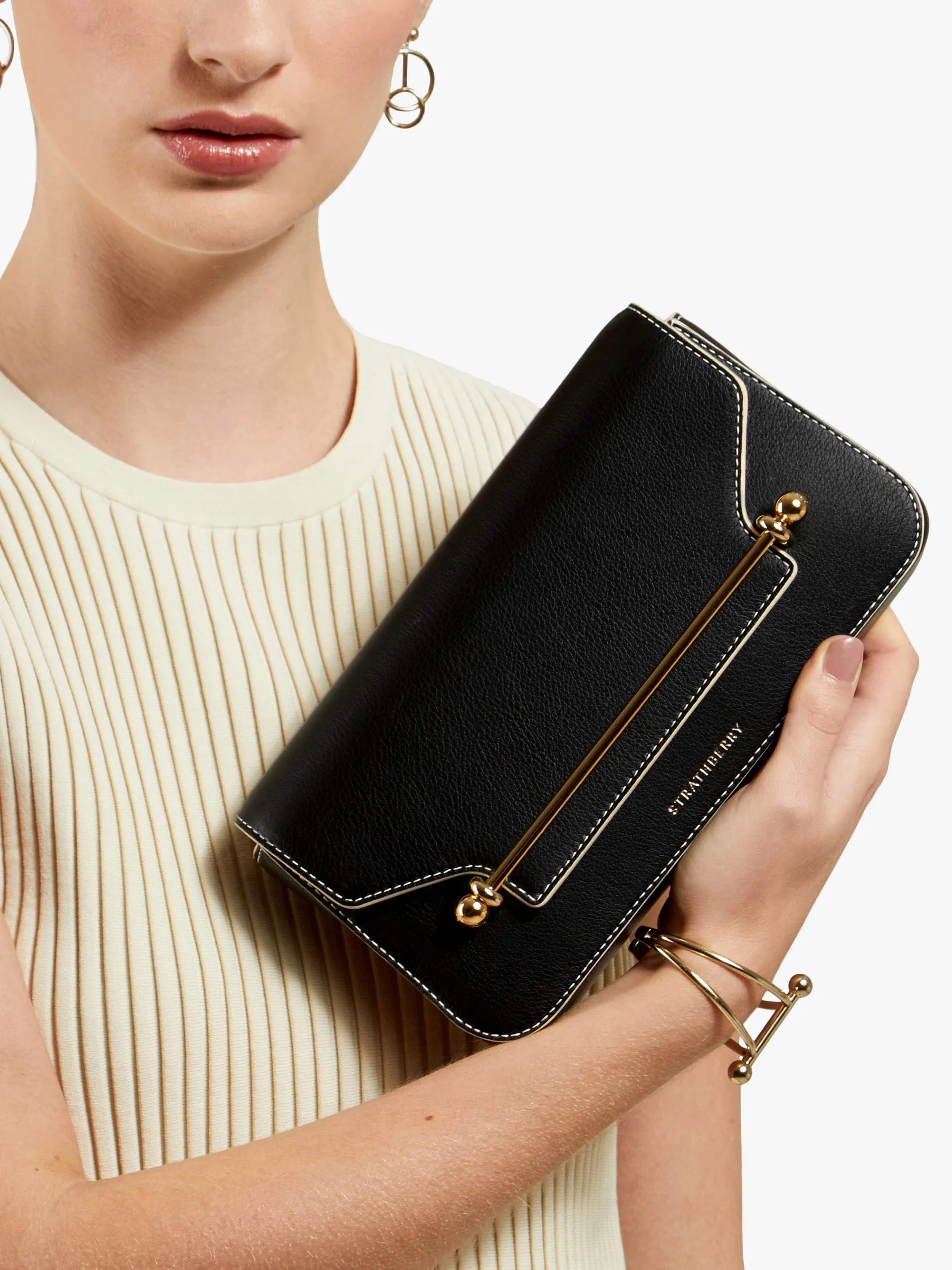 Black East/West Baguette shoulder bag