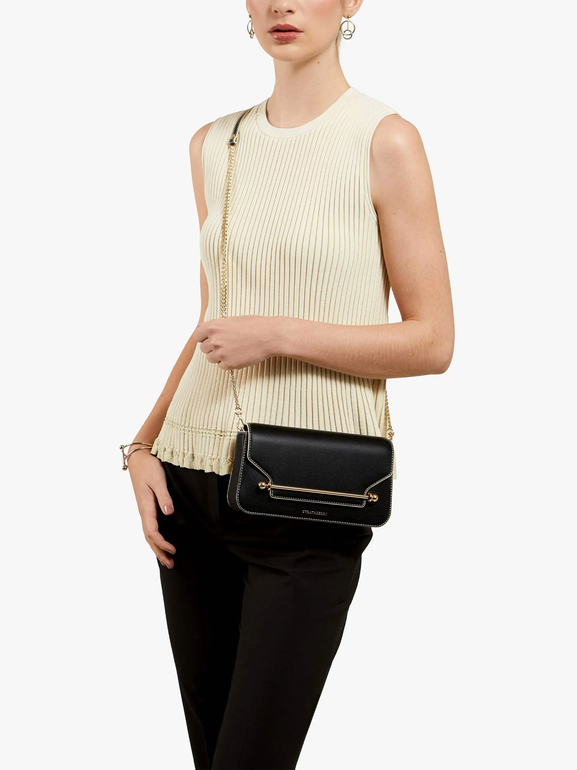 Black East/West Baguette shoulder bag