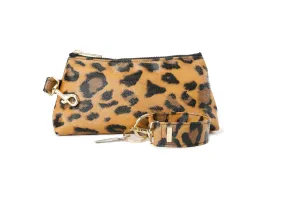 Brown Leopard Vegan Leather 2-PIECE WRISTLET SET
