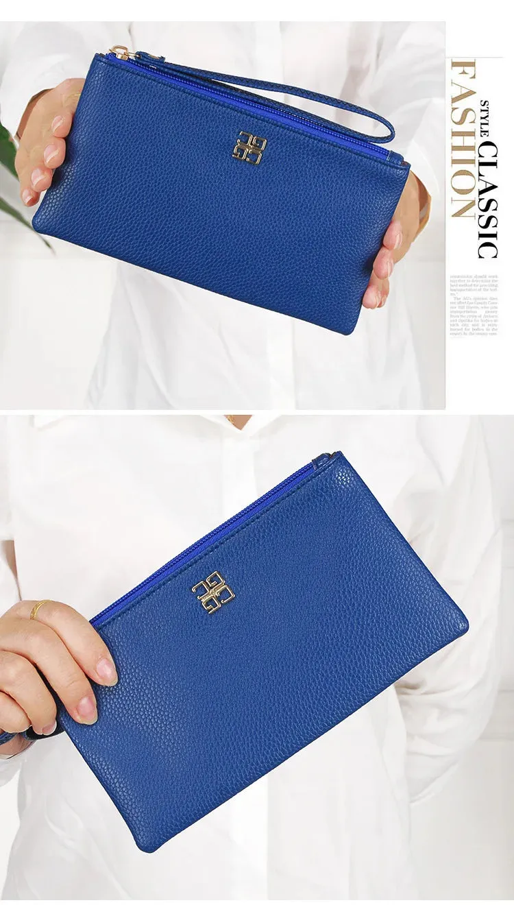 Casual Wallet Grain PU Leather with Zipper