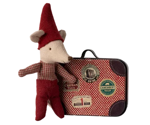 Christmas Baby Mouse In Suitcase