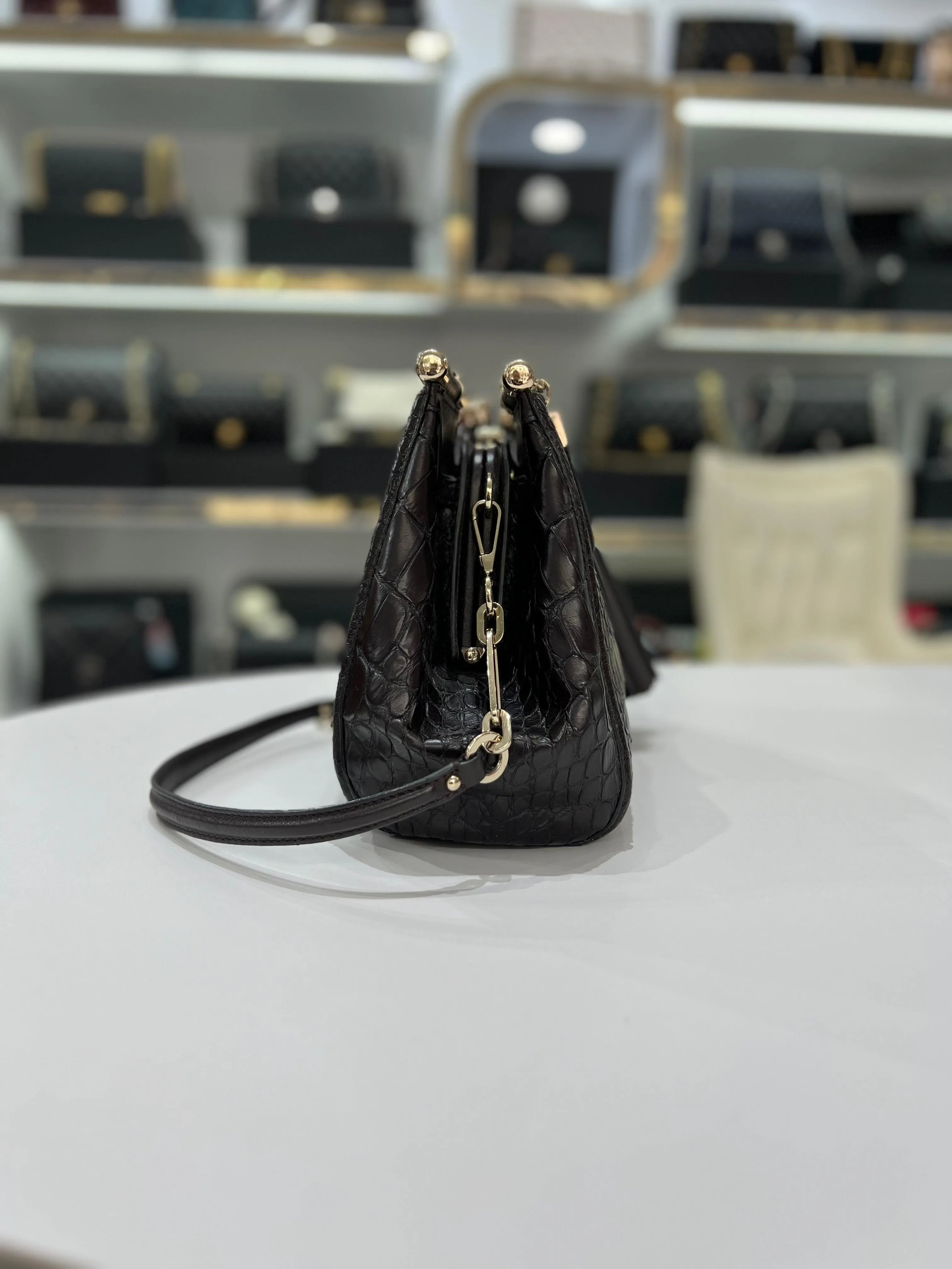 Coach Crocodile -embossed Bag Women's Fashion Bag