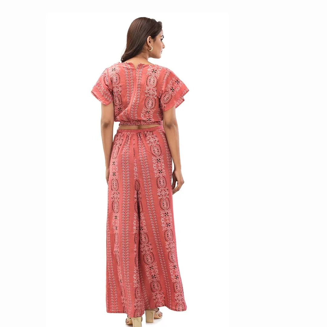 Cotton Printed Tops with Palazzo Set