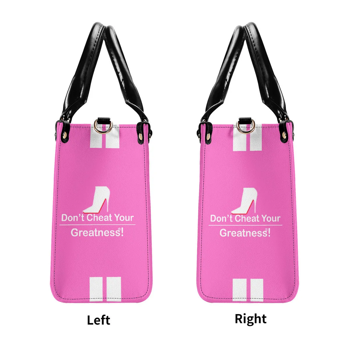 DCYG White Red Bottoms & Pink Multiple Sizes Upgraded Luxury Women PU Leather Handbag