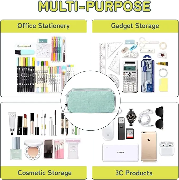 Della Gao Pencil Pouch Stylish Pencil Case, Pen Maker Office Organizer Simple Multifunctional Pencil Ba