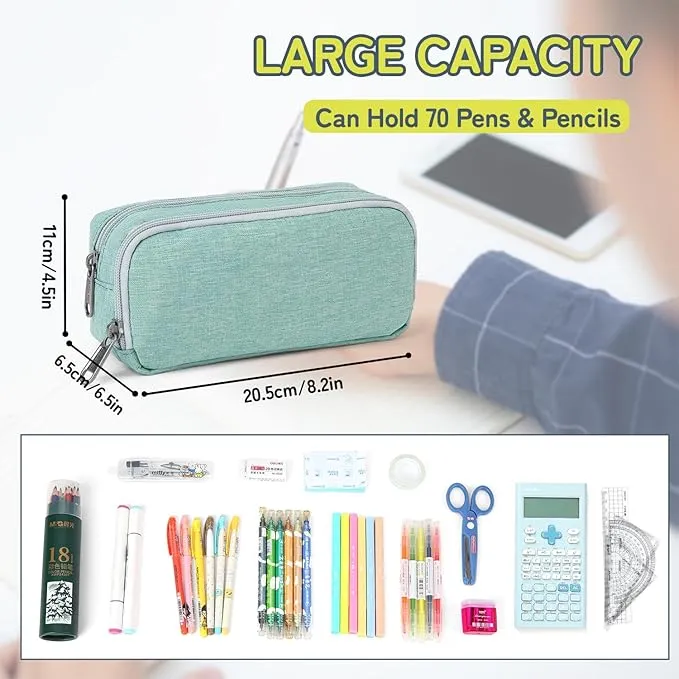 Della Gao Pencil Pouch Stylish Pencil Case, Pen Maker Office Organizer Simple Multifunctional Pencil Ba