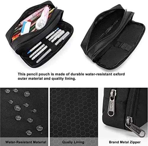 Della Gao Pencil Pouch Stylish Pencil Case, Pen Maker Office Organizer Simple Multifunctional Pencil Ba