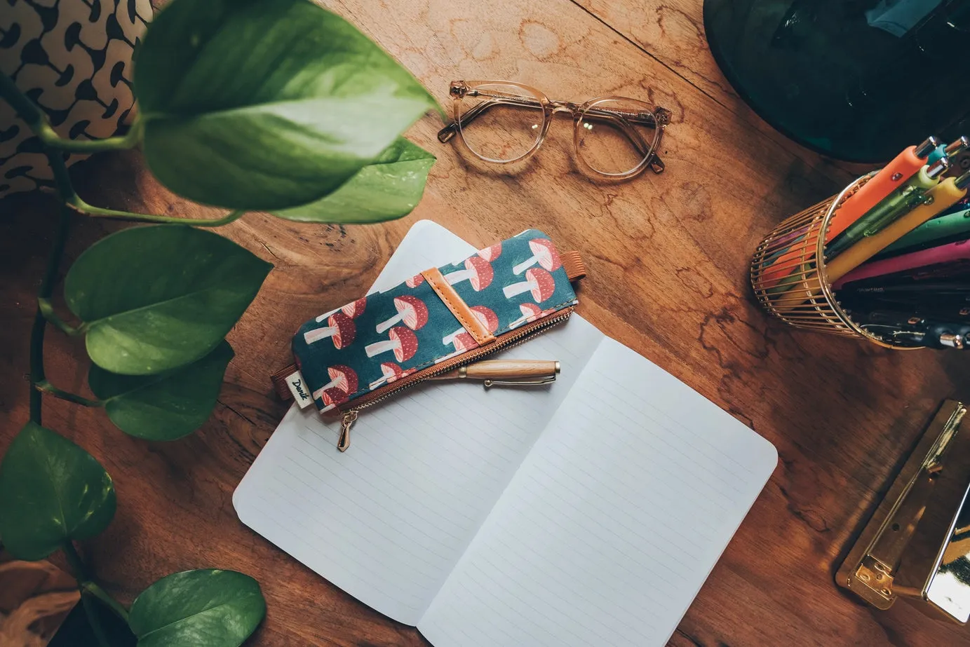 Embroidered Notebook Pouch
