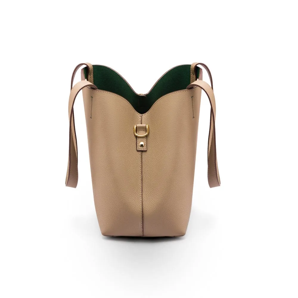 Emma 2 in 1 Leather Tote Bag - Taupe