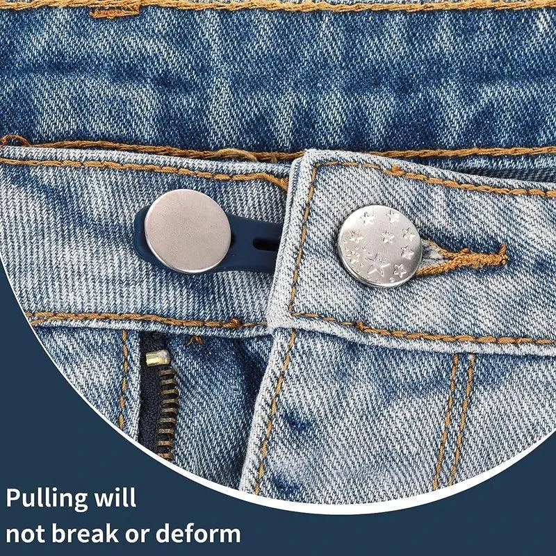 Expandable Metal Button Extenders: Comfort Fit Waistband Kit