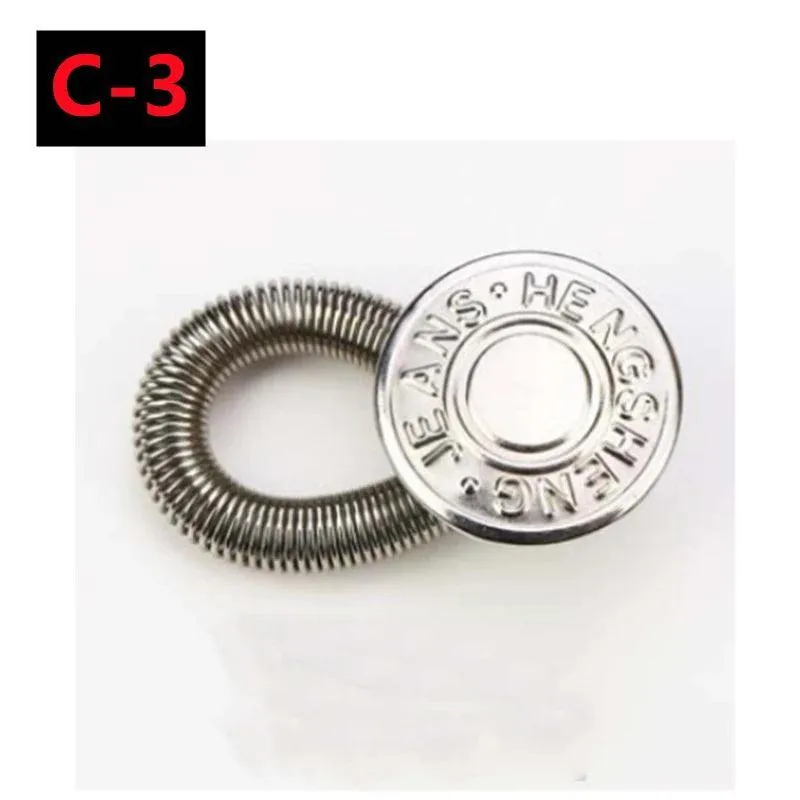 Expandable Metal Button Extenders: Comfort Fit Waistband Kit