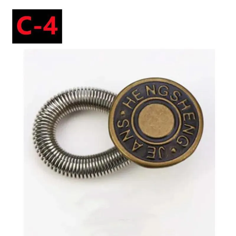 Expandable Metal Button Extenders: Comfort Fit Waistband Kit
