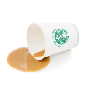 FAKE SPILLED TAKEOUT COFFEE