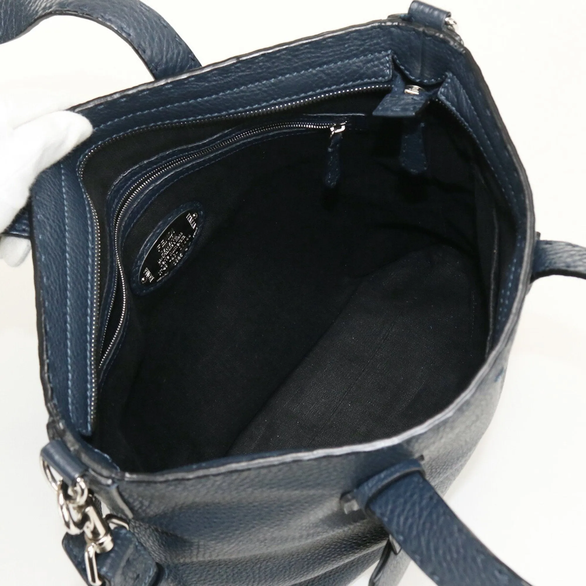 FENDI Tote Bag Selleria 7VA377 Leather Unisex