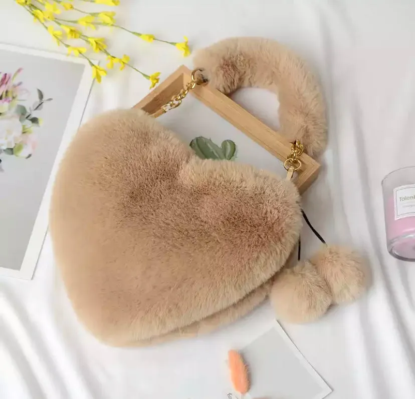 Fluffy Heart Bag