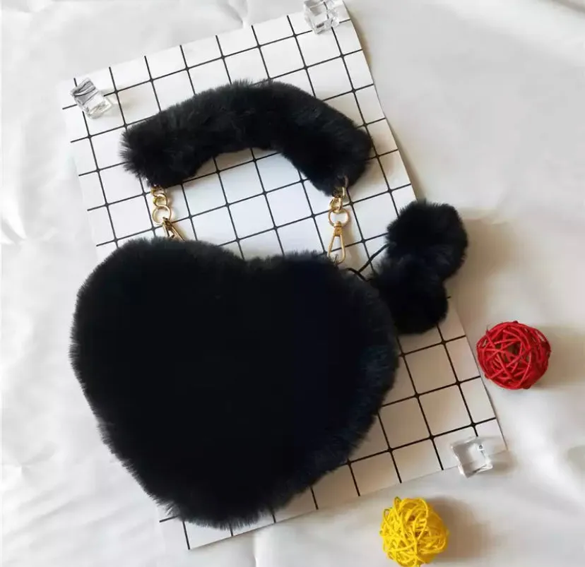 Fluffy Heart Bag