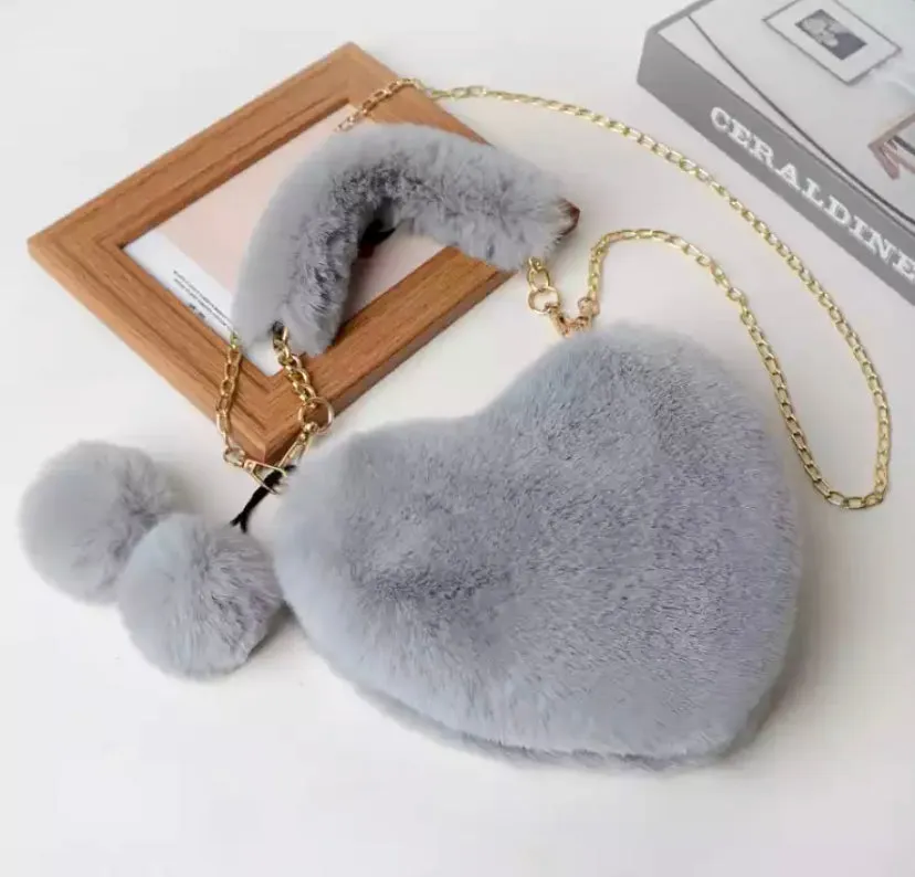 Fluffy Heart Bag