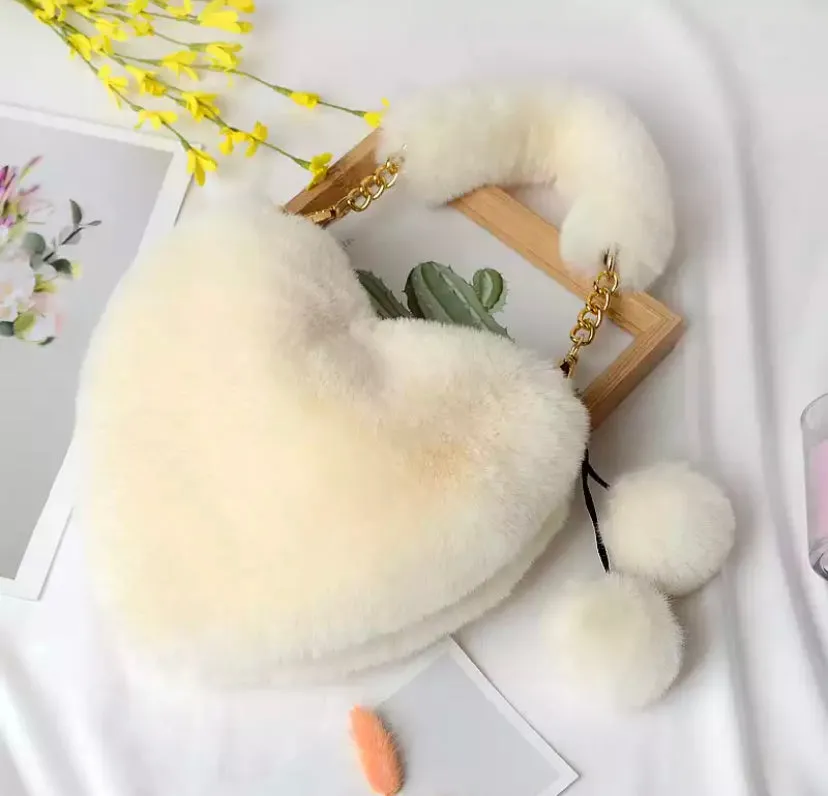 Fluffy Heart Bag