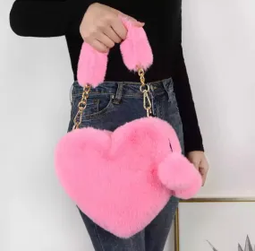 Fluffy Heart Bag