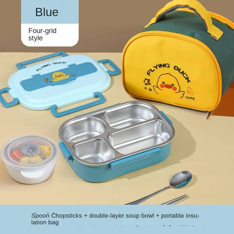 Flying Duck Stainless Steel Lunch Box with Insulated Lunch Bag