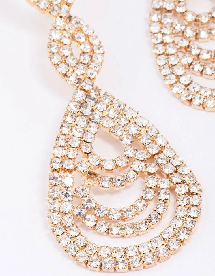 Gold Loop Drop Earrings