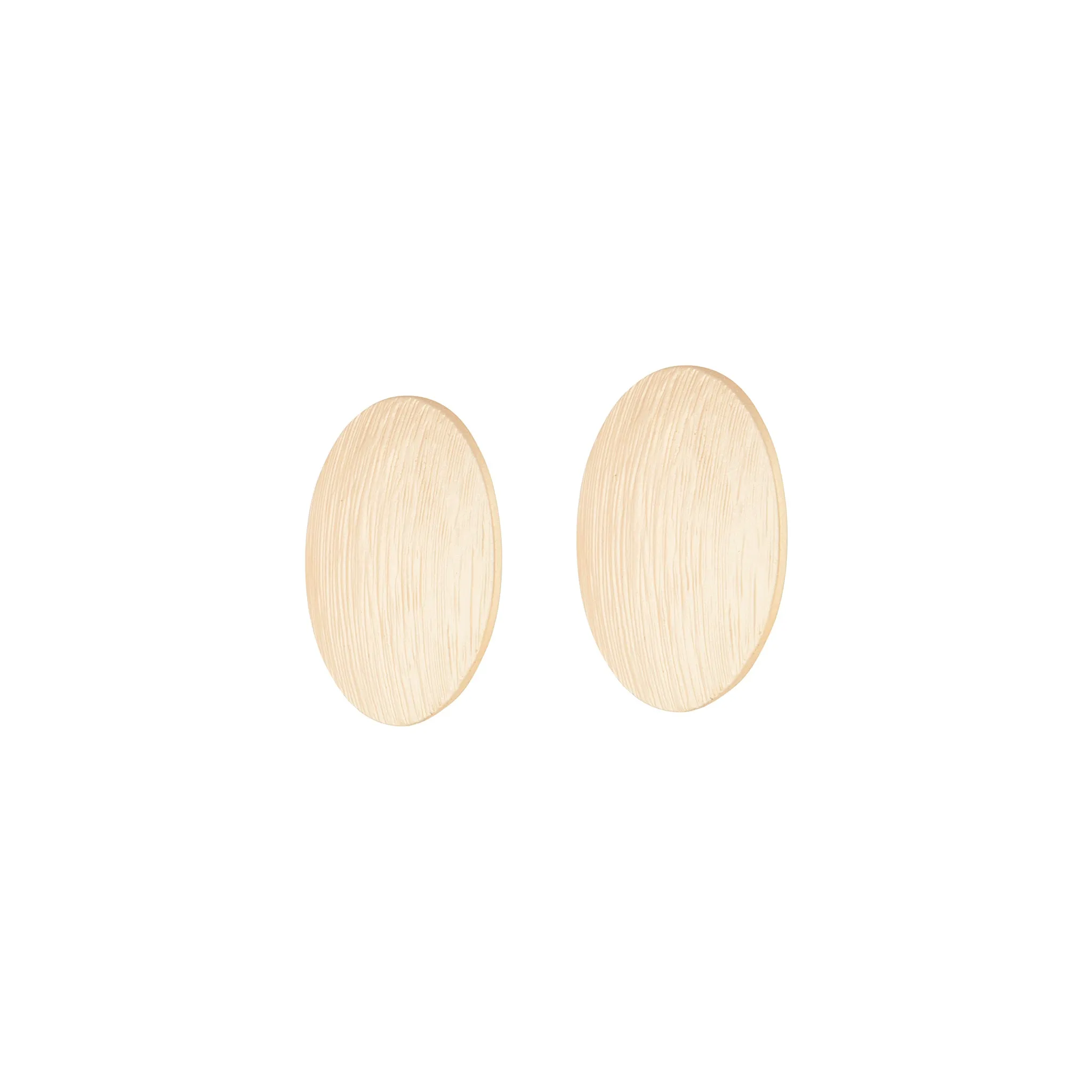 Gold Texture Oversized Disc Earrings