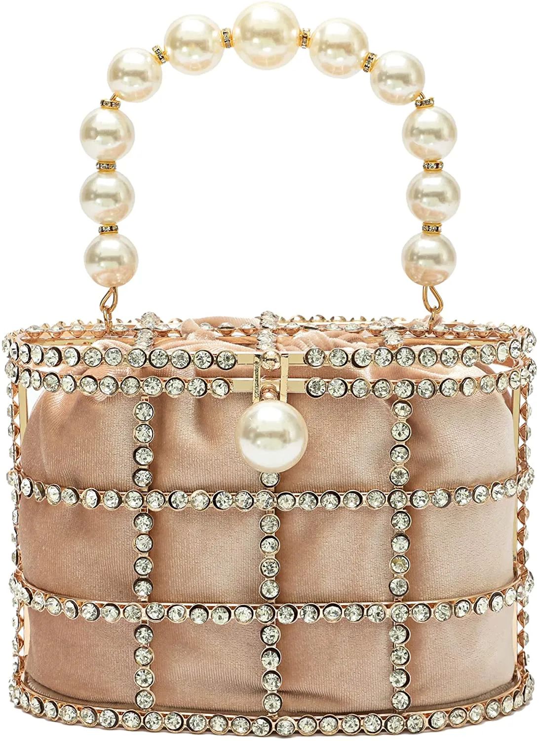 Green Clutch  Sparkly Pearl Diamond Handbag