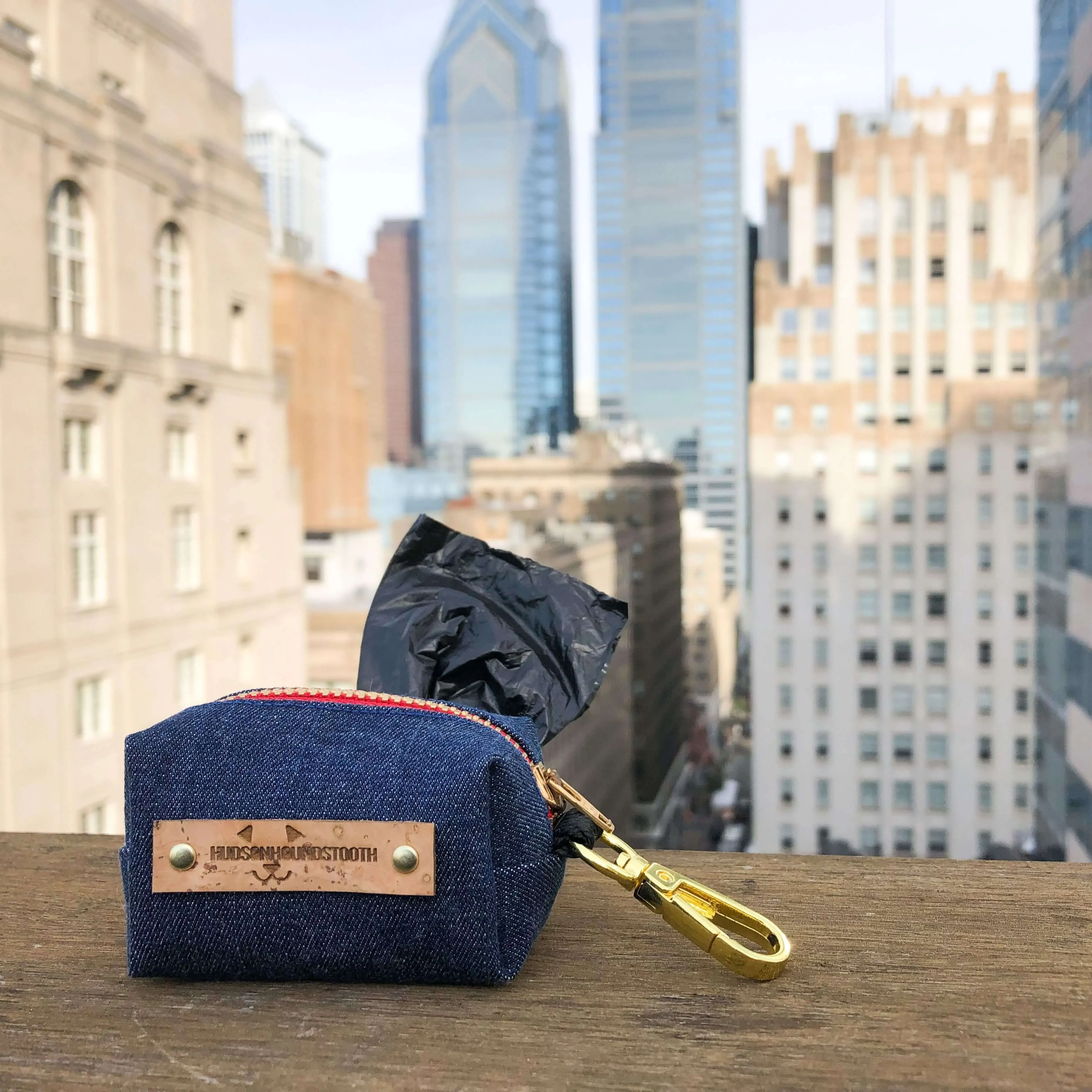 Indigo Denim Waste Bag Dispenser