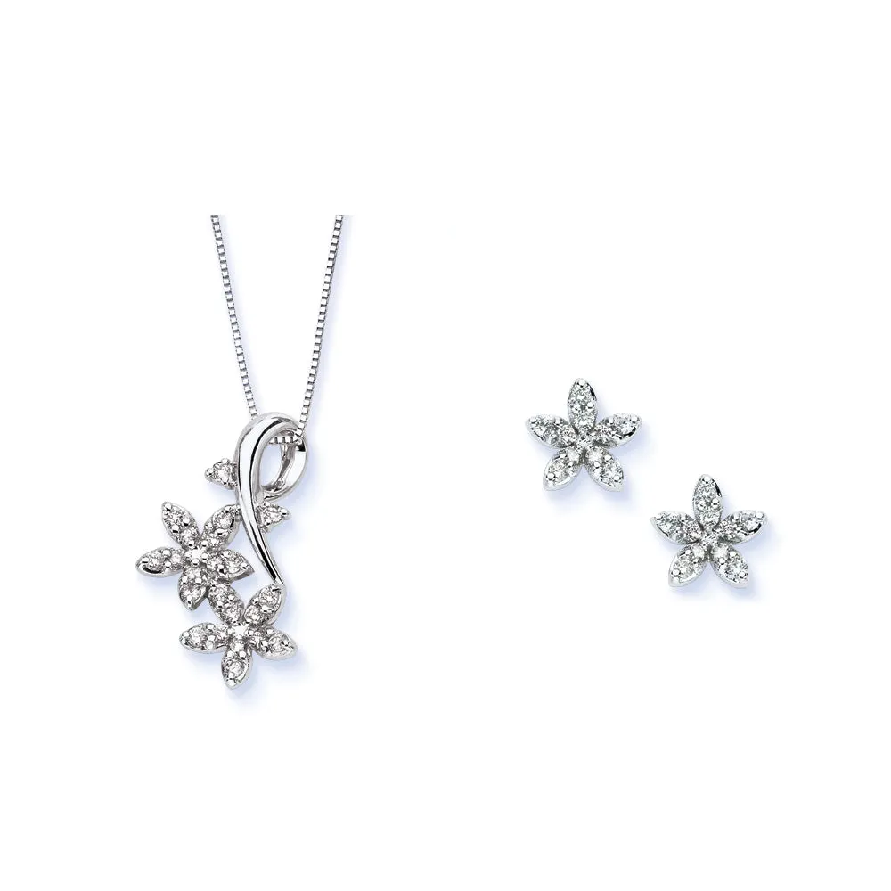 KATARINA Diamond Star Shaped Jewelry Set