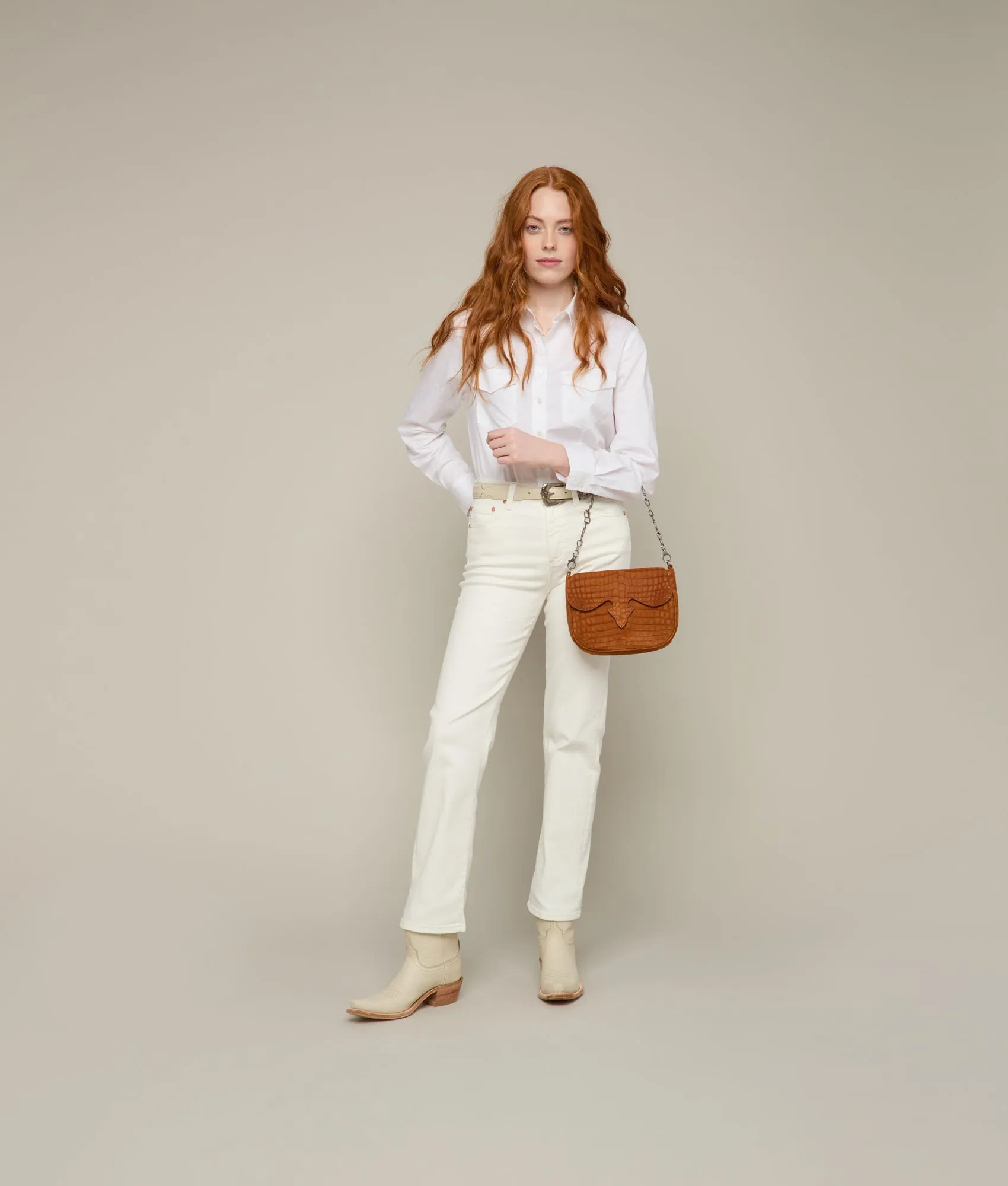 Lainey Exotic Crossbody :: Cognac