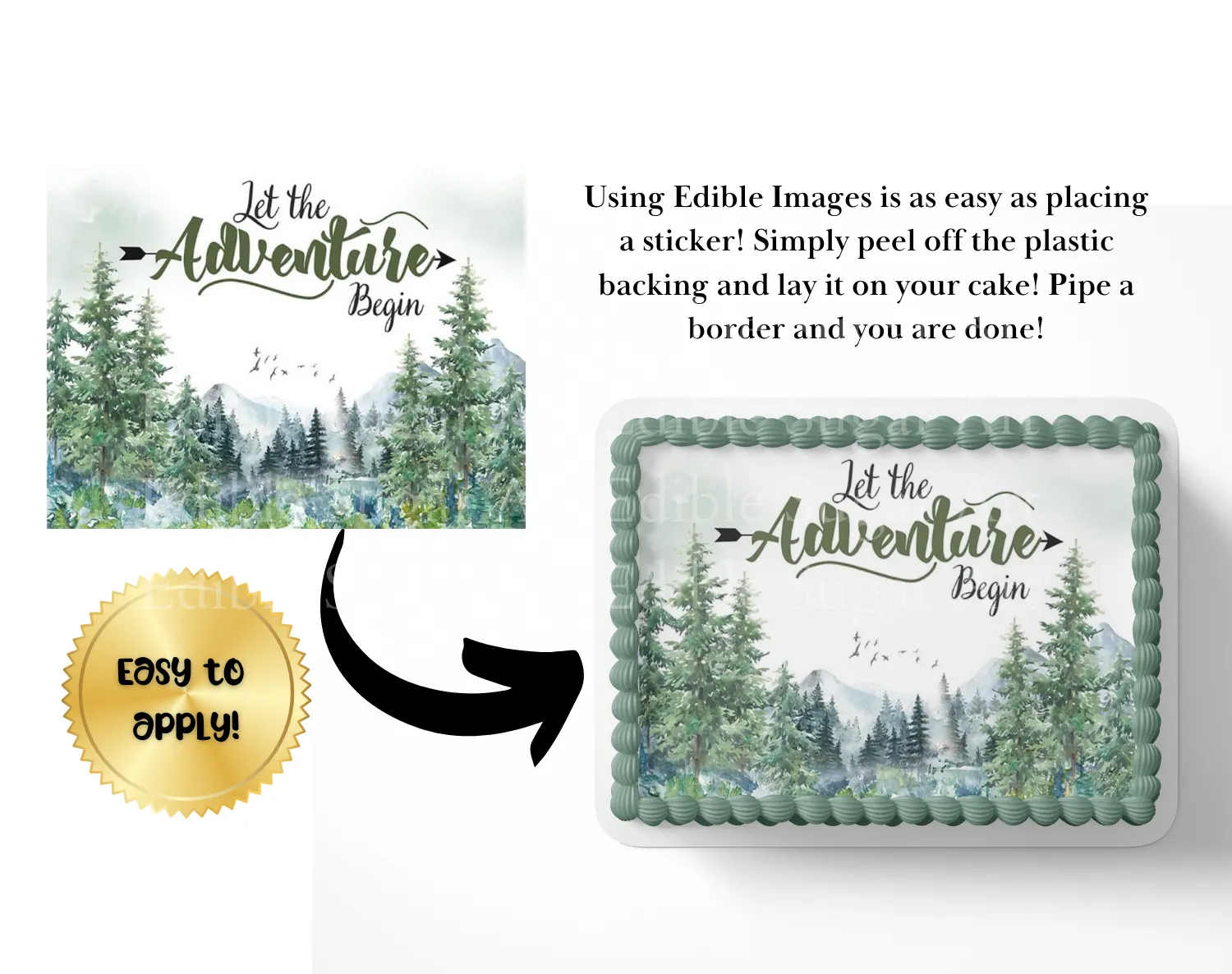 Let the Adventure Begin, Adventure Awaits Baby Shower Cake Topper,  Adventure is about to begin Baby shower,  Adventure baby shower