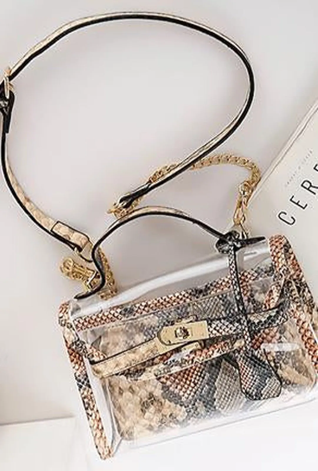 LIZZI - TRANSPARENT PYTHON BIRKIN BAG
