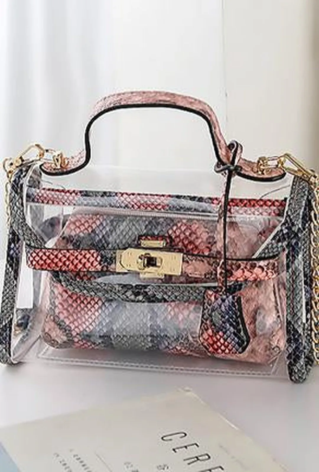 LIZZI - TRANSPARENT PYTHON BIRKIN BAG
