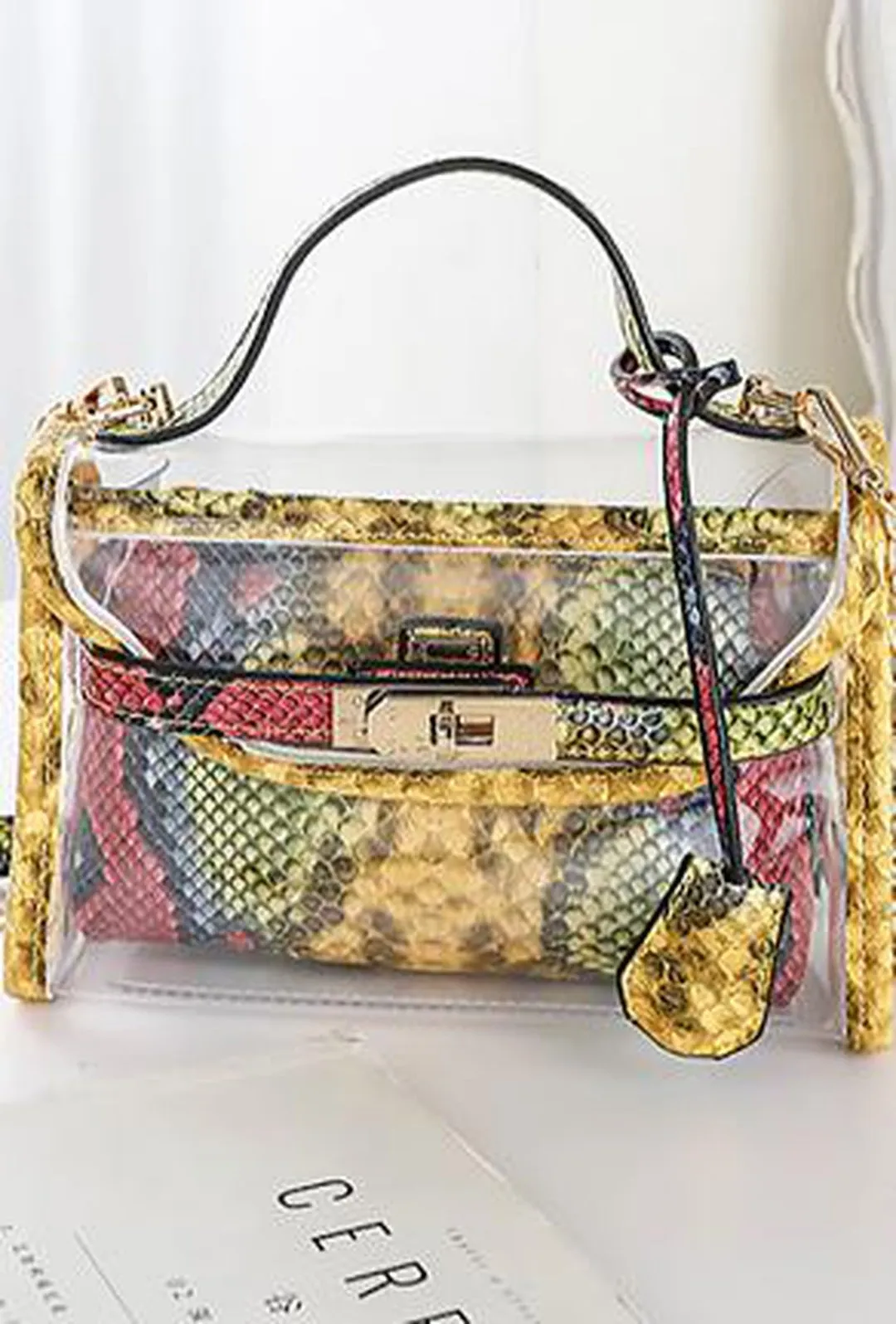 LIZZI - TRANSPARENT PYTHON BIRKIN BAG