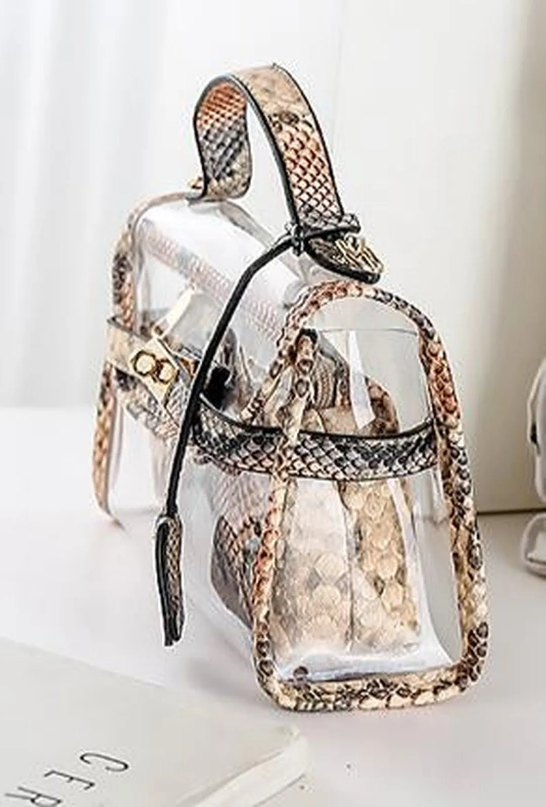 LIZZI - TRANSPARENT PYTHON BIRKIN BAG