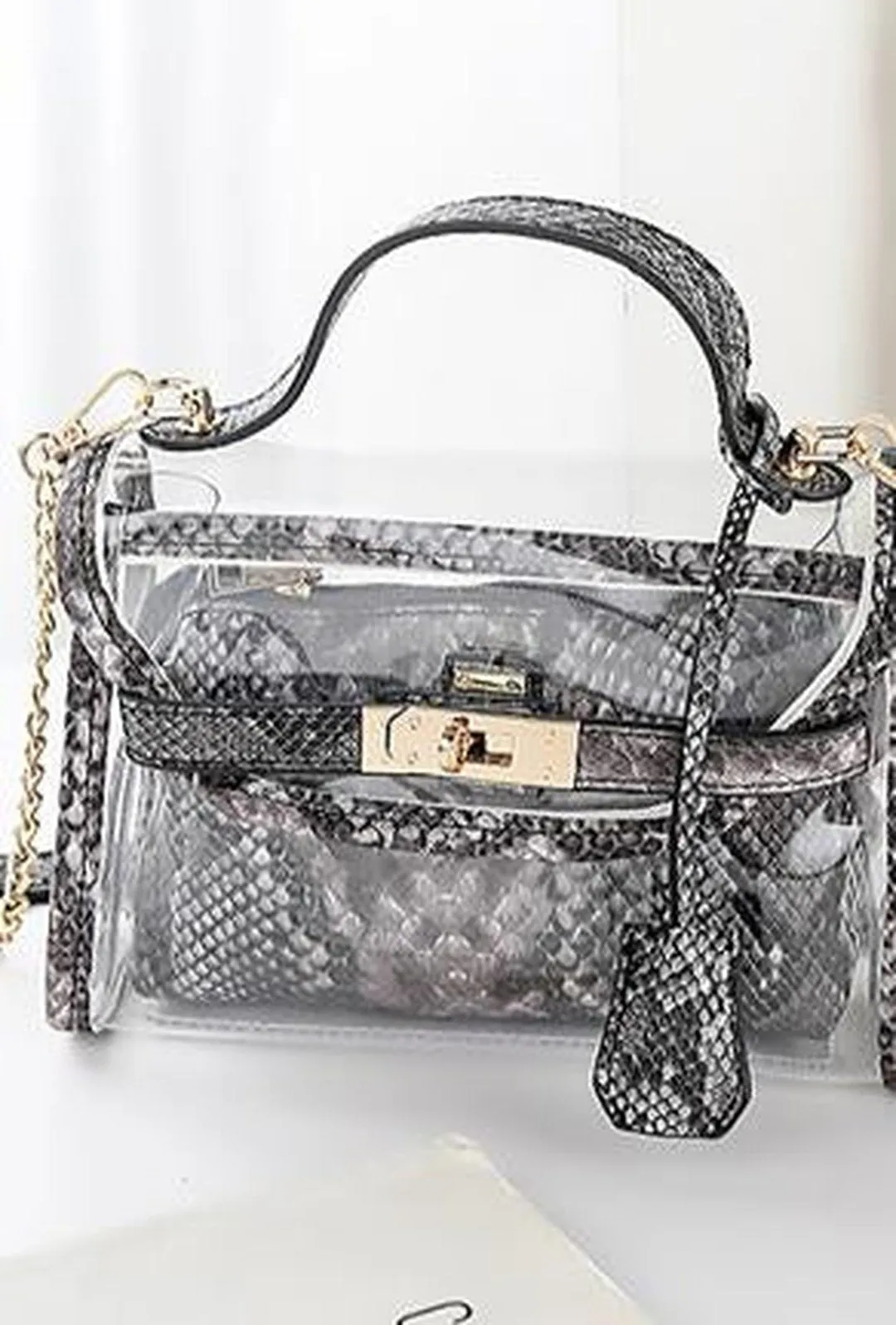 LIZZI - TRANSPARENT PYTHON BIRKIN BAG