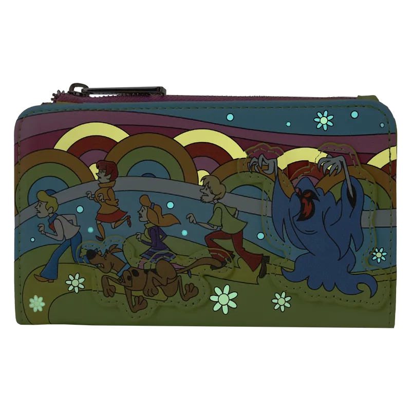 Loungefly Scooby-Doo Psychedelic Monster Chase Glow Flap Wallet